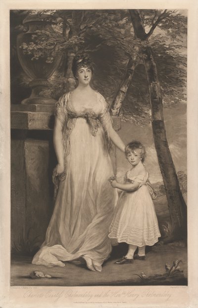 Charlotte grevinnan Cholmondeley och hennes son den ärade Henry Cholmondeley av Charles Turner
