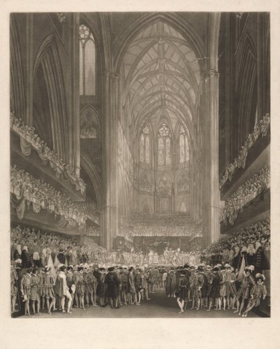 Kroningen av kung Georg IV i Westminster Abbey av Charles Turner