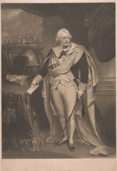 John, greve av St. Vincent, amiral av den röda flottan av Charles Turner