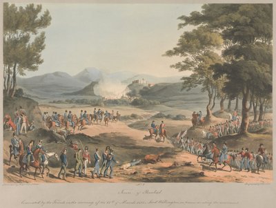 Nr 4  Staden Poinbal. Evakuerades av fransmännen på morgonen den 11 mars 1811 av Charles Turner