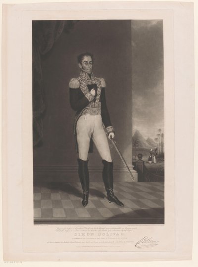 Porträtt av Simón Bolívar av Charles Turner