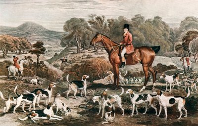 Ralph John Lambton and his Horse Undertaker and Hounds, sent 1700-tal, 1912 av Charles Turner