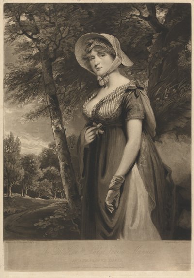 Den högt ärade Lady Louisa Manners i bondkläder av Charles Turner
