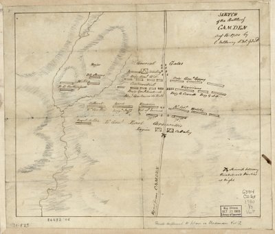 Slaget vid Camden, aug. 16 av Charles Vallancey