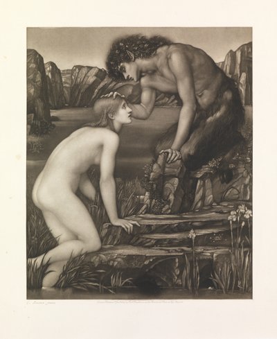 Pan and Psyche (mezzotint tryckt på papper) av Charles W. Campbell