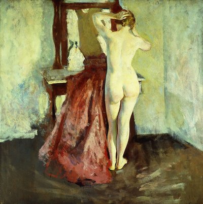 Naken före spegeln av Charles Webster Hawthorne