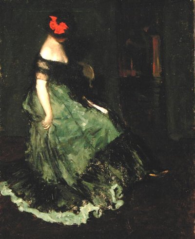 The Red Bow, ca 1902 (olja på duk) av Charles Webster Hawthorne