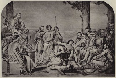 Kärandens överklagande vid den första rättegången av juryn (litho) av Charles West (after) Cope