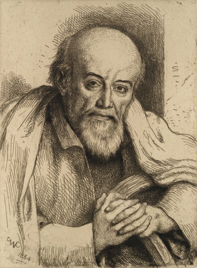 Porträtt av Samuel Palmer, 1884. av Charles West Cope