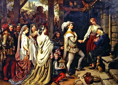 Giseldas bröllop (olja på duk) av Charles West Cope