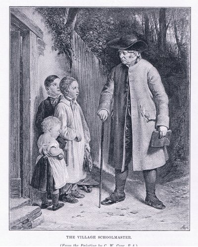 Byns skolmästare, från The Magazine of Art 1893, Cassell and Company av Charles West Cope