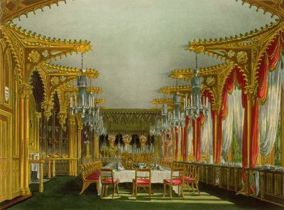 Den gotiska matsalen i Carlton House från Pynes 