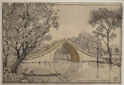 "Bron i Sommarpalatset, Peking" av Charles W. Bartlett, HMA 28113 av Charles William Bartlett