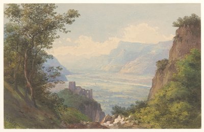 Utsikt över Merandalen i Tyrolen av Charles William Meredith van de Velde