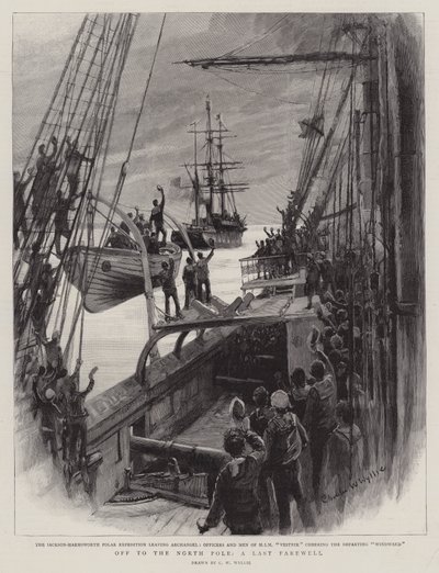 Iväg till Nordpolen, ett sista farväl av Charles William Wyllie