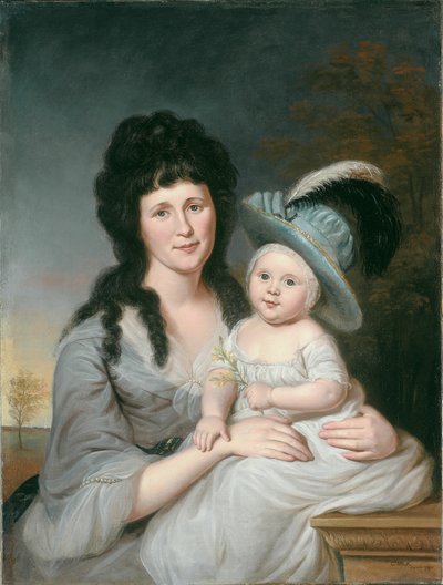 Mrs. John Nicholson Hannah Duncan och John Nicholson, Jr., 1790. av Charles Willson Peale