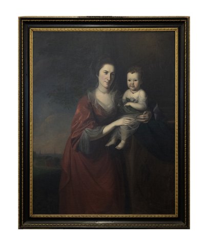 Mrs Mary Norris Dickinson och hennes dotter av Charles Willson Peale