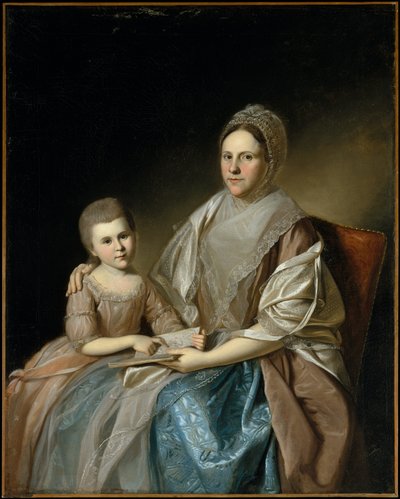 Fru Samuel Mifflin och hennes sondotter Rebecca Mifflin Francis av Charles Willson Peale