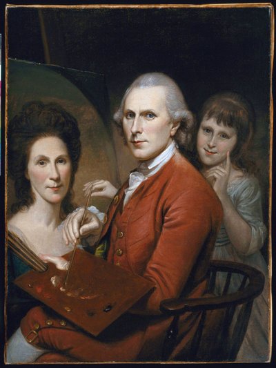 Självporträtt med Angelica och Porträtt av Rachel av Charles Willson Peale