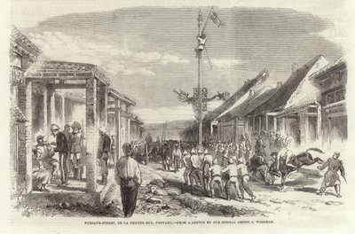 Punjaub Street av Charles Wirgman