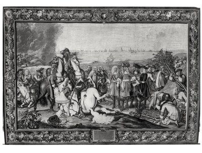 Ludvig XIV (1638-1715) vid belägringen av Douai, juli 1667, Gobelins verkstad av Charles attr. to Le Brun