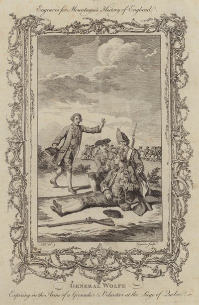 General Wolfes död vid belägringen av Quebec av Charles the Elder Grignion