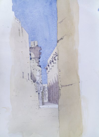 Luxor Temple (wc på papper) av Charlie Millar