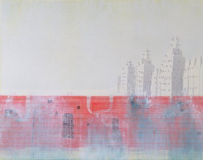 Måndag morgon, Djenné, Mali (olja på linne) av Charlie Millar