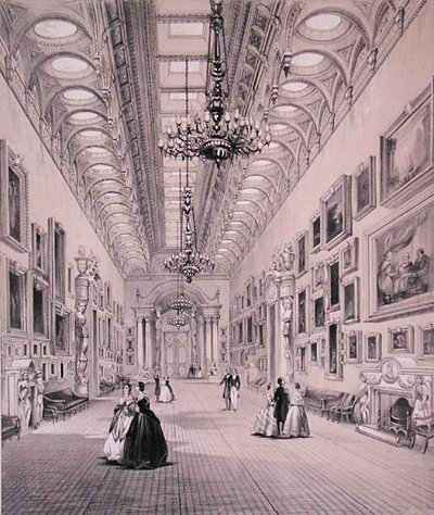Bildgalleriet, Buckingham Palace, graverat av C. Graf, c.1880 (litho) av Charlotte (after) Campbell