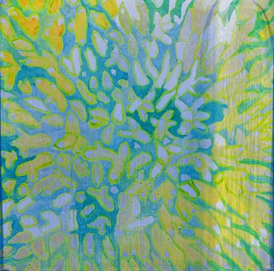 Acrapora, 2000 (olja på gesso) av Charlotte Johnstone
