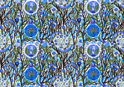 Ashmolean Museum Pattern Design #2, 2020 (pensel och pennor) av Charlotte Orr