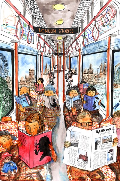 London Stories, 2018 (bläck och akvarell) av Charlotte Orr