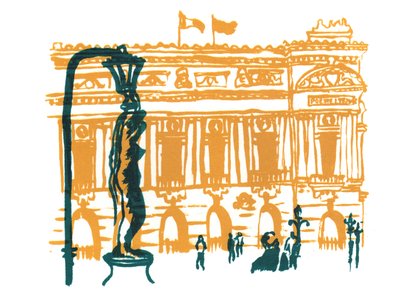 Paris Opera House, 2014 (skärmtryck) av Charlotte Orr