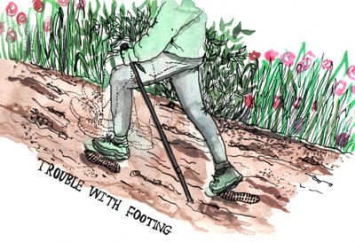 Parkinsons Illustrations, 2019 (bläck och akvarell) av Charlotte Orr