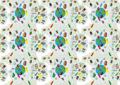 Recycling Bin Design, 2020 (penselpennor och digitala) av Charlotte Orr