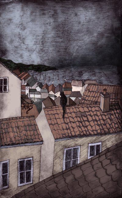 Under Milk Wood, 2013 (torrpunktsetsning och digital) av Charlotte Orr