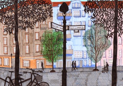 Bröllop, 2017 (penselpennor) av Charlotte Orr