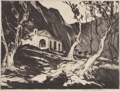 Gamla kapellet i Gorbio (torrpunkt) av Chauncey Foster Ryder