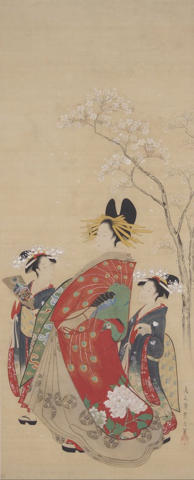 Skönhet under körsbärsblommor av Chobunsai Eishi