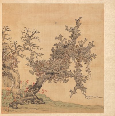 Målningar efter forntida mästare: Ancient Tree, 1598-1652. av Chen Hongshou
