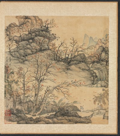 Målningar efter forntida mästare: Höstlandskap, 1598-1652. av Chen Hongshou