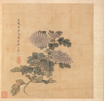 Målningar efter forntida mästare: Krysantemum, 1598-1652. av Chen Hongshou