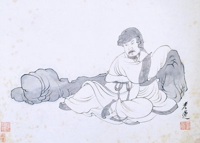 Scen ur en eremits liv av Chen Hongshou