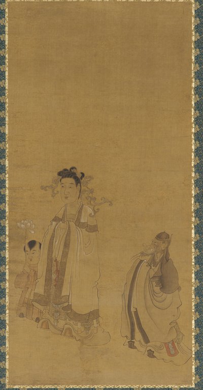 Drakkungen som vördar Buddha, Mingdynastin, tidigt-mitten av 1600-talet. av Chen Hongshou