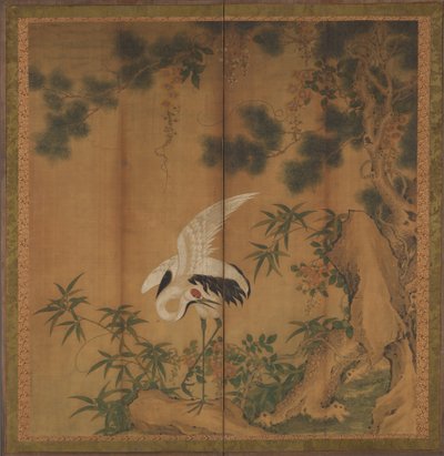 Trana och tall, sent 1800-tal. av Chen Zhaofeng