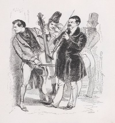 Bröllopsnatten från The Complete Works of Béranger, 1836. av Cherrier