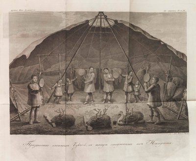 Illustration från Kapten Billings resor över Chukotka... av Gavriil Sarychev, 1811. av Chesky