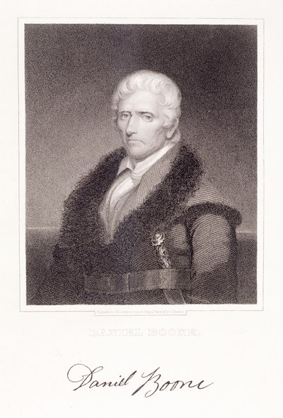 Daniel Boone (1736-1813) graverad av James Barton Longacre (1794-1869) av Chester Harding