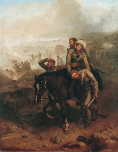 Löjtnant William George Cubitt (1835-1903) som fick Victoriakorset i Lucknow under det indiska myteriet den 30 juni 1857, omkring 1860. av Chevalier Louis William Desanges