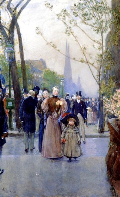 5th Avenue, söndag av Childe Frederick Hassam